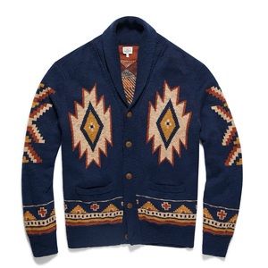 Faherty B. Yellowtail, Wolf Mountain Cardigan, NWT
